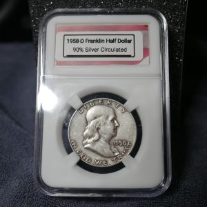 1958-D Franklin Half Dollar - 90% Silver Coin