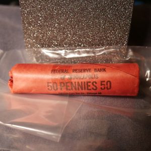 1957-D Wheat Lincoln Pennies (50c) Roll - Minneapolis