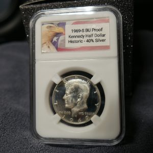 1969-S BU Proof Kennedy Half Dollar - Historic 40% Silver